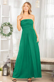 The Maddy Tube Solid Ruffled Maxi