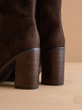 The Shiloh | Coffee Knee High Block Heel Fall Boot