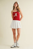“A” Alabama Contrast Trim Tank Top