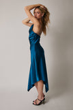 Samantha Sleveless Bias Satin Midi Dress