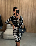 Yacht Club 2pc Striped Top & Skirt Set