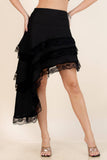 Monse Asymmetrical Lace Midi Skirt