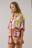 Marnie Button Up Shirt Talmar Postcard: Multi / XS