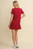 Cotton Gauze Ribbon Tie Mini Dress