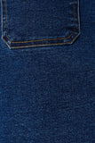 Pocket Detail Stretch Denim Mini Skirt- Denim