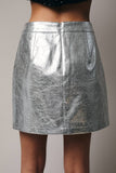 Foul Faux Leather Mini Skirt -Gold