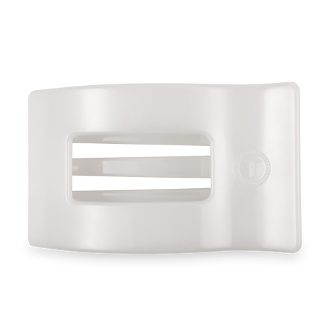 Flat Rectangle Hair Clip | Large | Coconut White