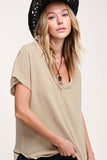 Lucy Loose Fit Gauze Short Sleeve Top