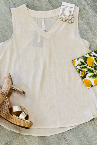 Oh Linen Sleeveless Top