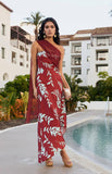 The Tuscany Italian Satin Dress with Scarf