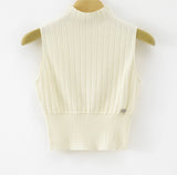 The Essential Sleeveless Ribbed Turtleneck Sweater