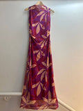 Italian Romance Sleeveless Printed Mesh Maxi Dress