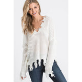 90’s Destroyed V-Neck Sweater