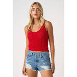 Game Day Cropped Knit Sweater Tank