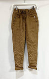 Texture Stripe Crinkle Jogger