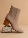 The Dakota | Cedar Wood Heeled Chelsea Bootie: CEDAR WOOD