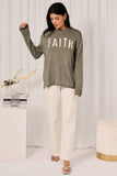 "FAITH" Lightweight Sweater