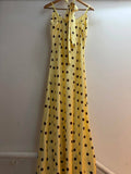 Italian Satin Polka Dot Spaghetti Strap Dress