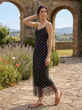 Italian Strappy Tulle Polka Dot Dress