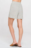 Becky Striped Cotton Relaxed Fit Shorts with Pockets.
