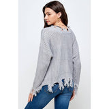 90’s Destroyed V-Neck Sweater