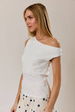 Asymmetrical Neck Sleeveless Top