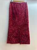 FINAL SALE Italian Holiday Sequined Velvet Midi Skirt
