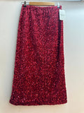 FINAL SALE Italian Holiday Sequined Velvet Midi Skirt