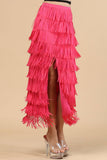 Fringe Skirt-Western Fringed Piñata Midi Skirt