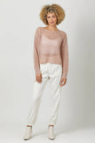 Mystree Metallic Net Pullover Sweater