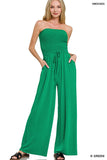 Smocked Tube Top Jumpsuit