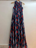 Tomato-and-Sardine Print Maxi Dress