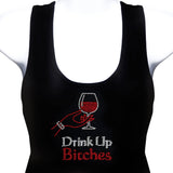 Drink Up Rhinestone Tank Top