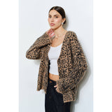 Roxanne Print Cardigan - Leopard