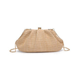 Triana Straw Frame Clutch - Natural