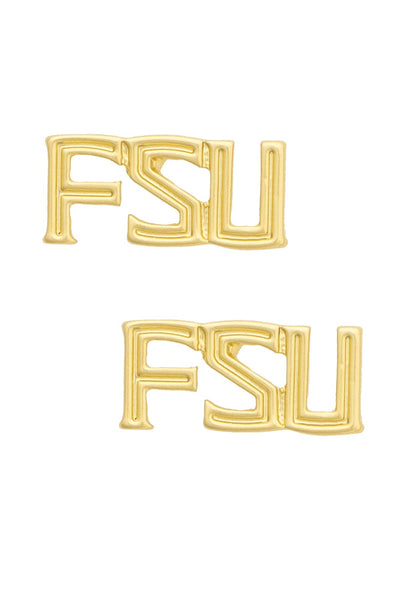 Florida State Seminoles 24K Stamped Logo Stud Earrings