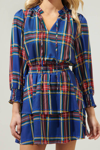 Lakeview Plaid Clifton Ruffle Dress