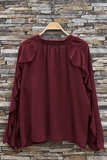 Italian One Size Ruffle Blouse