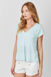 Mystree Cupro Modal V-Neck Top