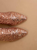 The Jewel Rose Gold | Knee High Sequin Boot