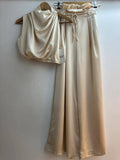 Italian Genie Crop Top & Flowy Pants Set
