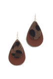 Animal Print Double Teardrop Earrings