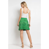Rhinestone Suede Fringe Skirt