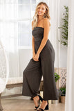 The Maddy Tube Solid Ruched Jumpsuit