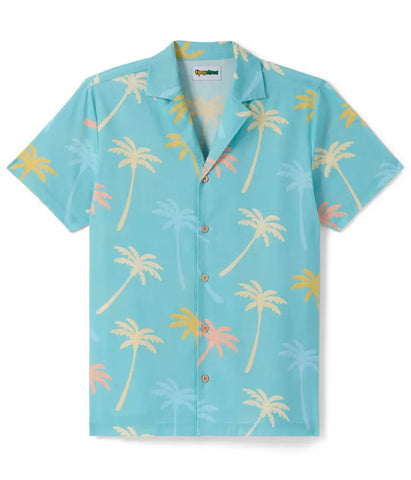 Counting Palms Cabana Shirt - Men's Linen Button Down Shirt