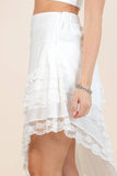 Monse Asymmetrical Lace Midi Skirt