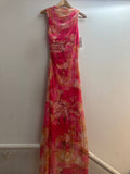 Italian Daydreams Mesh Ruched Long Dress