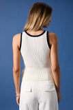 "USA FLAG " Round Neck Ribbed Sweater Vest