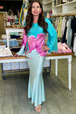The Verona Belted Bell Sleeve Dress