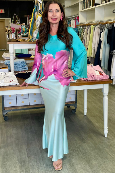 The Verona Belted Bell Sleeve Dress